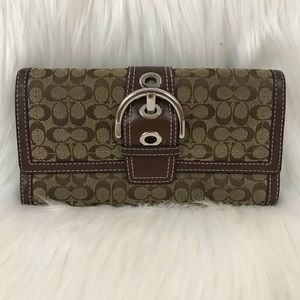Authentic COACH Brown Wallet with Checkbook